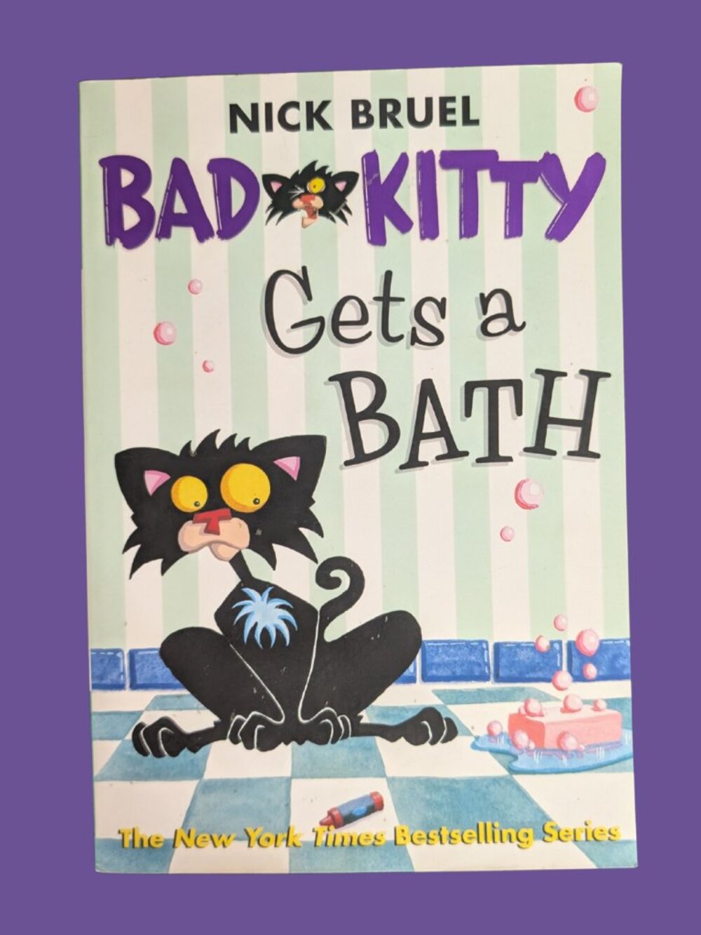 5/$20 Bad Kitty Gets a Bath by Nick Bruel 2009 Illustrated Chapter Book